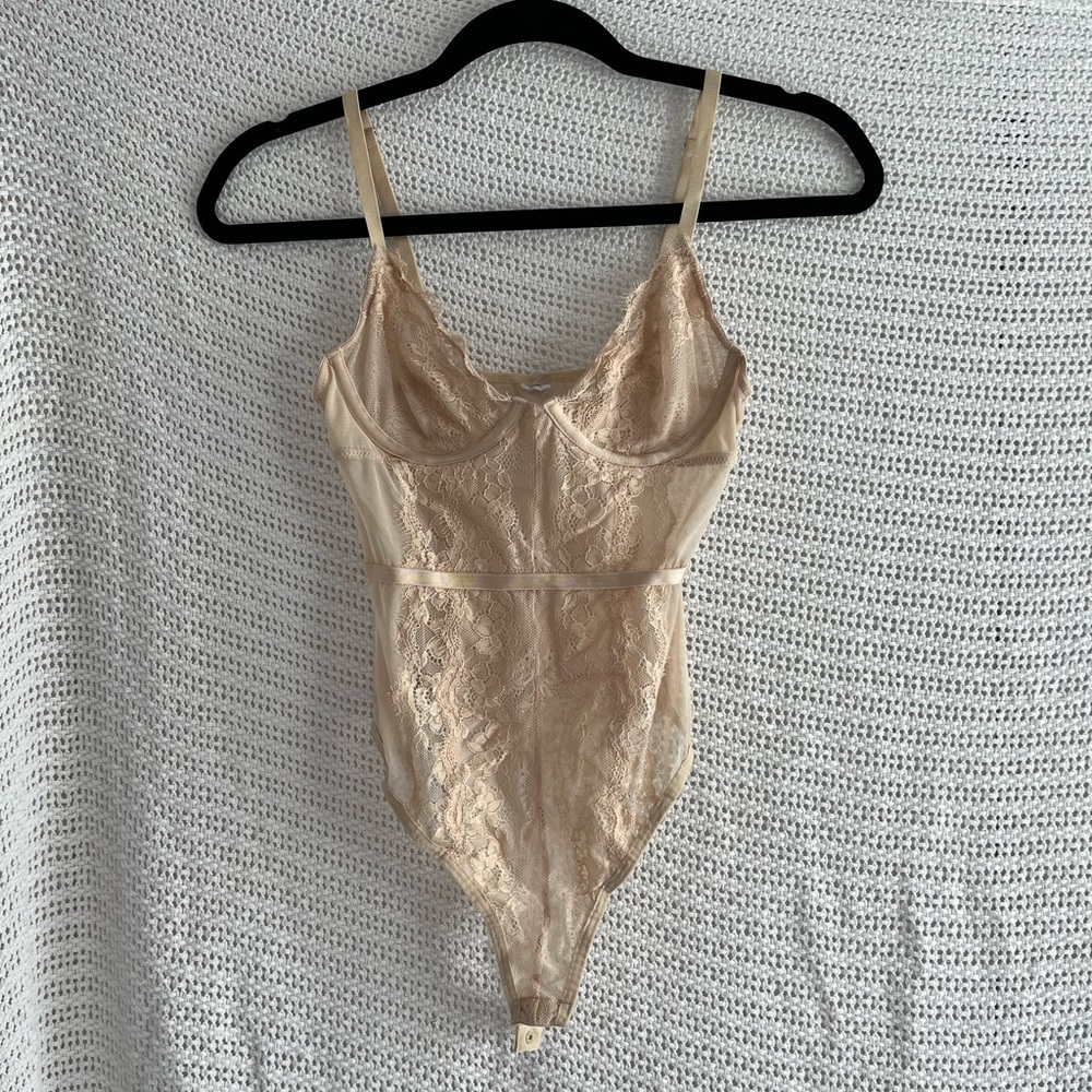 Tan Lace Bodysuit